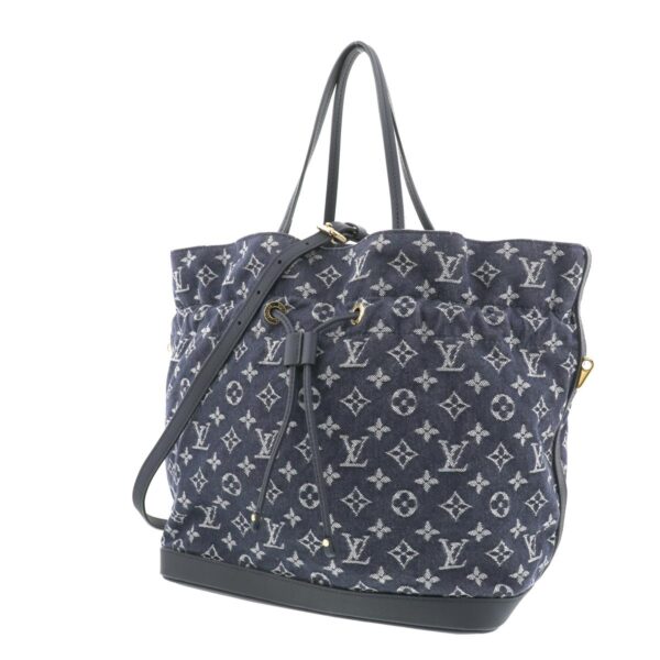 1240005016989 2 Louis Vuitton Noefie MM Shoulder Bag Monogram Denim Navy