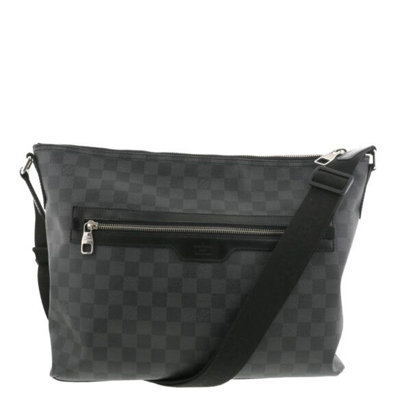 1240005017327 1 Louis Vuitton Mick GM Shoulder Bag Damier Graphite Black