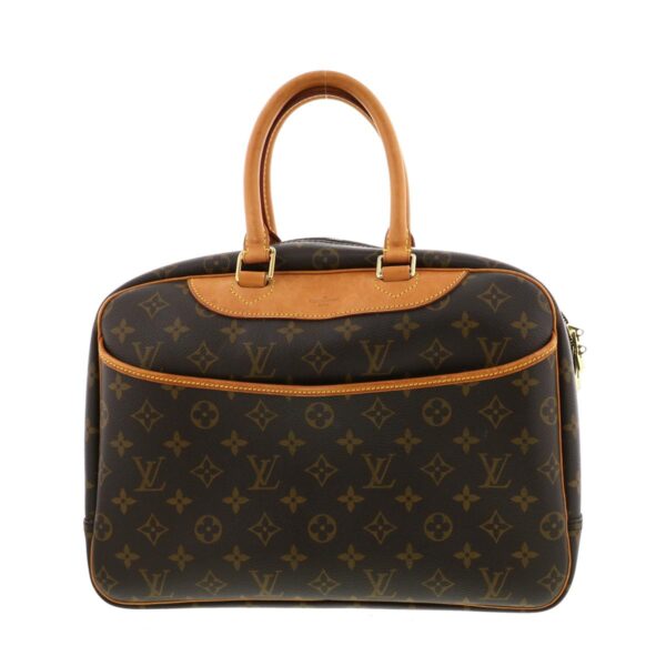 1240005017386 1 Louis Vuitton Bowling Vanity Deauville Handbag Monogram Brown