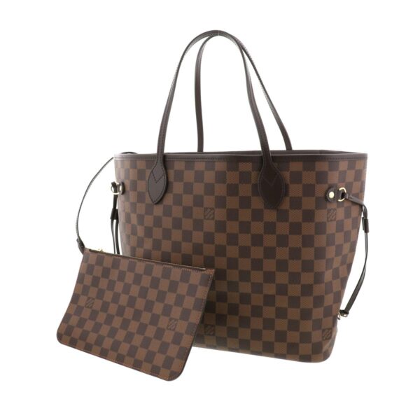 1240005017801 2 Louis Vuitton Neverfull MM Tote Bag Damier Ebene Brown