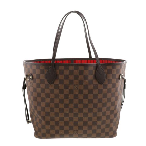 1240005017801 4 Louis Vuitton Neverfull MM Tote Bag Damier Ebene Brown