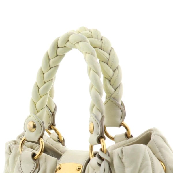 1240005017843 3 Miu Miu Matelasse 2way Handbag White