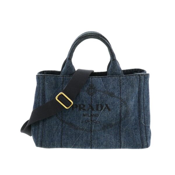 1240005017935 1 Prada Canapa Mini Shopping Bag Indigo