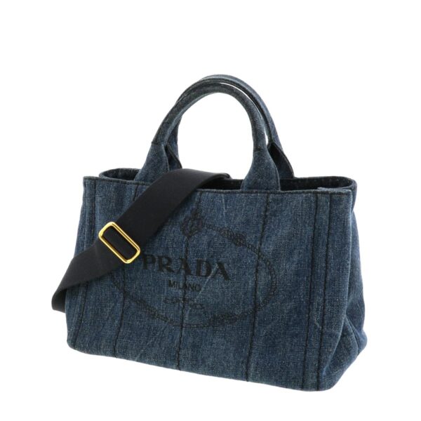 1240005017935 2 Prada Canapa Mini Shopping Bag Indigo