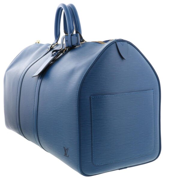 1240005017954 4 Louis Vuitton Keepall 50 Bag Epi Blue