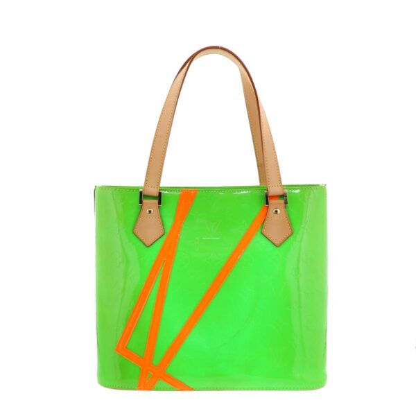 1240005018372 1 Louis Vuitton Houston Tote Bag Vernis Fluo Green