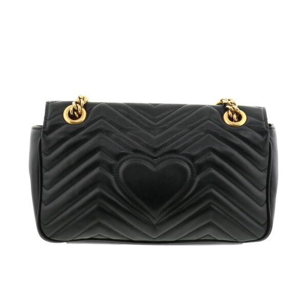 1240005018418 3 Gucci GG Marmont Quilting Small Shoulder Bag Black