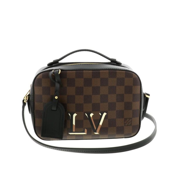 1240005018469 1 Louis Vuitton Santa Monica Shoulder Bag Damier Ebene Brown