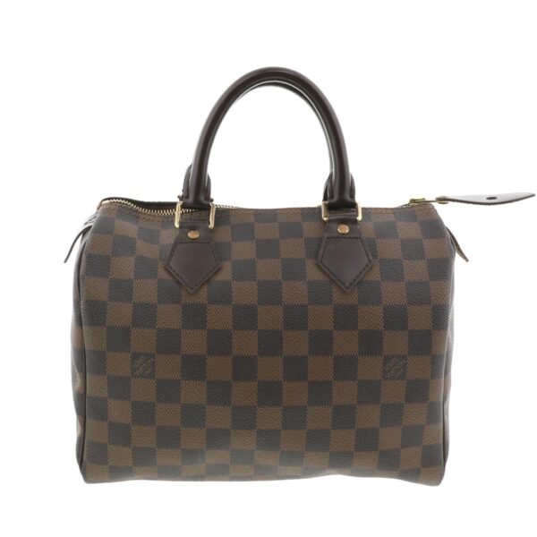 1240005018640 1 Louis Vuitton Speedy 25 Bag Damier Ebene Brown