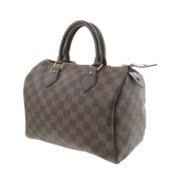 1240005018640 2 Louis Vuitton Speedy 25 Bag Damier Ebene Brown