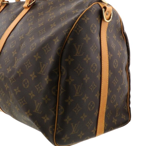 1240005018803 4 Louis Vuitton Keepall Bandouliere 55 Bag Monogram Brown