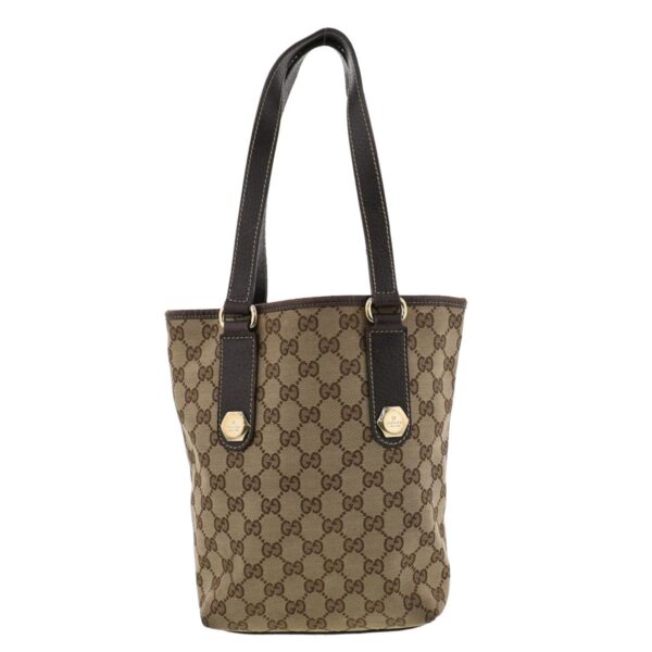 1240005020471 1 1 Gucci GG Canvas Tote Bag Brown