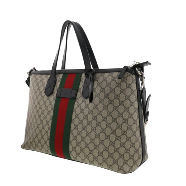 1240005020999 2 Gucci Duffle Sherry Line 2WAY Handbag Gray