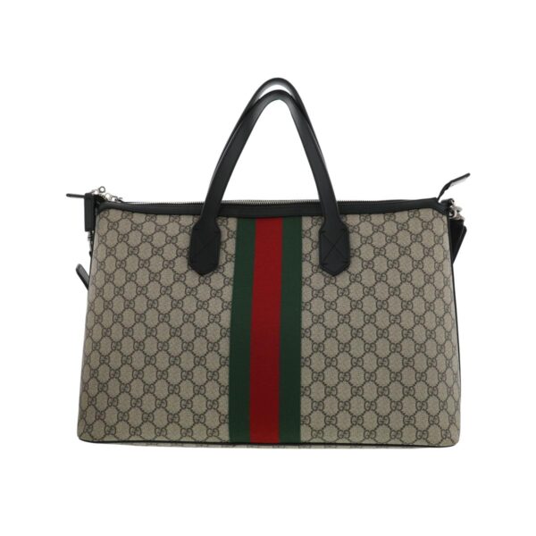 1240005020999 4 Gucci Duffle Sherry Line 2WAY Handbag Gray