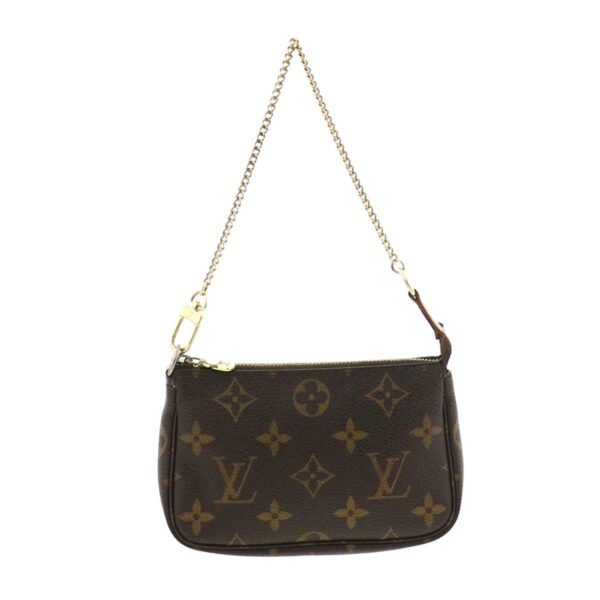 1240005021115 1 Louis Vuitton Mini Pochette Accessory Shoulder Bag Monogram Brown