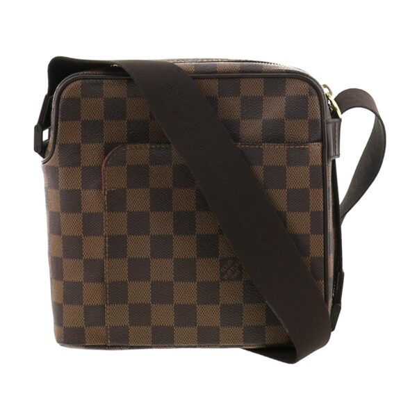 1240005021134 1 Louis Vuitton Olaf PM Bag Shoulder Messenger Bag Damier Ebene Brown