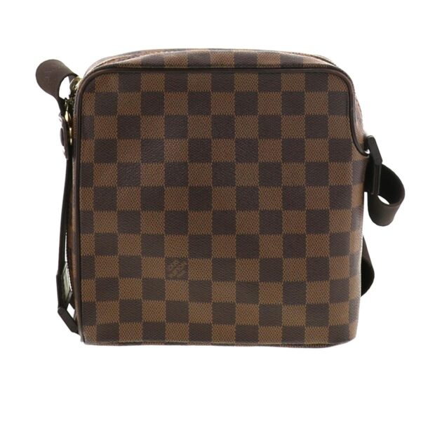 1240005021134 3 Louis Vuitton Olaf PM Bag Shoulder Messenger Bag Damier Ebene Brown