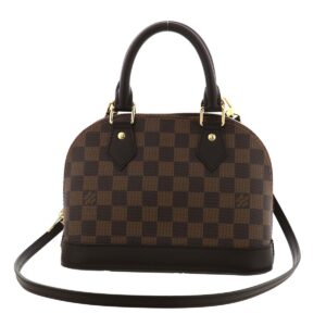 1240005021301 1 Louis Vuitton Graceful MM Damier Ebene PVC Handbag Shoulder Bag Brown