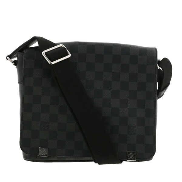 1240005021795 1 Louis Vuitton District PM NM Bag Shoulder Messenger Bag Damier Graphite Black