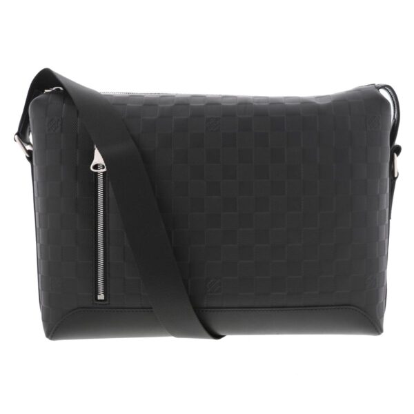 1240005022429 5 1 Louis Vuitton Discover Messenger MM Shoulder Bag Damier Infini Black