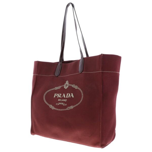 1240005022869 2 Prada Mesh Tote Bag Nylon Bordeaux