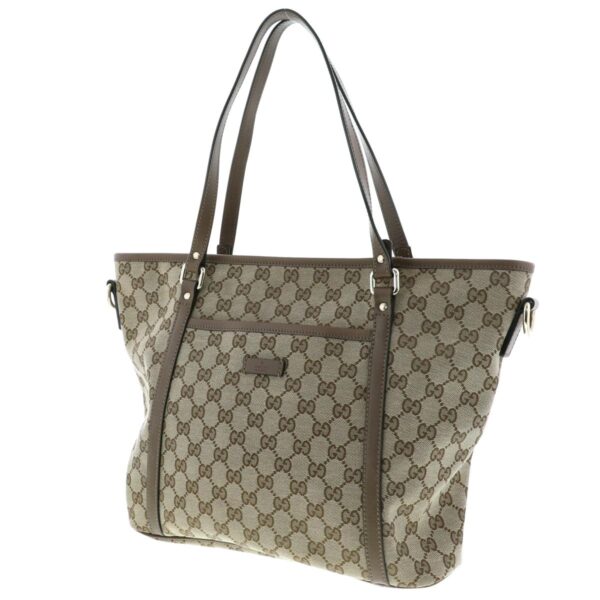 1240005022974 2 Gucci 2WAY Tote Bag GG Canvas Brown