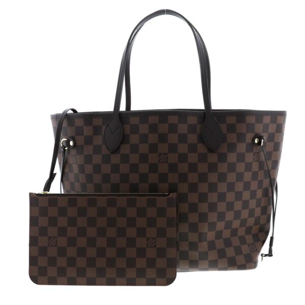 1240005022988 1 Louis Vuitton Neverfull MM Tote Bag Damier Ebene