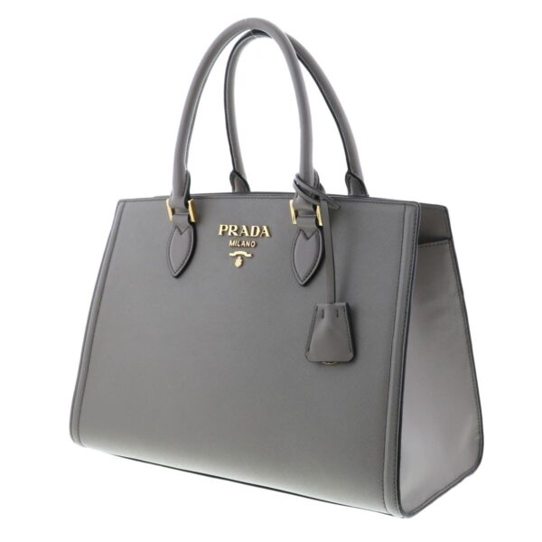 1240005023061 2 1 Prada Saffiano 2way Handbag Gray