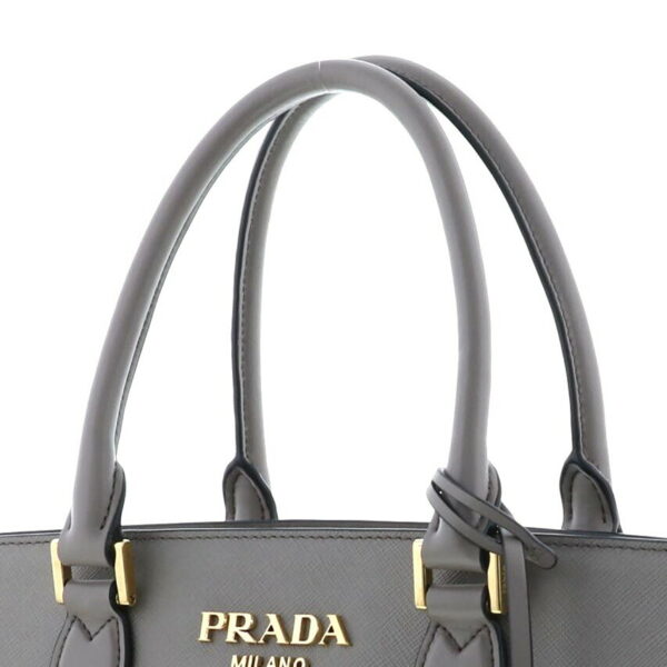 1240005023061 3 1 Prada Saffiano 2way Handbag Gray