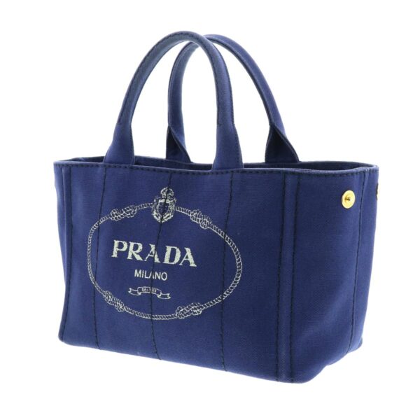 1240005023065 2 Prada Canapa Mini 2way Shoulder Bag Blue