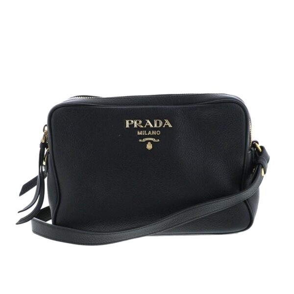 1240005023129 1 1 Prada Leather Shoulder Bag Black