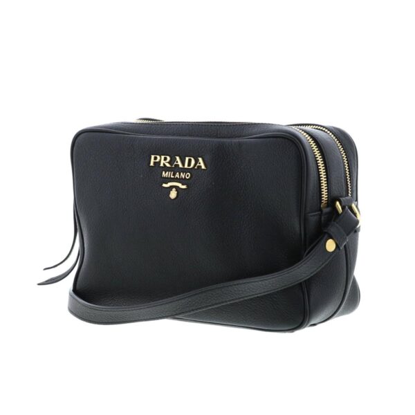 1240005023129 2 1 Prada Leather Shoulder Bag Black