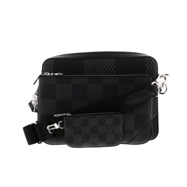 1240005023141 1 Louis Vuitton Trio Messenger Damier Graphite 3D Black