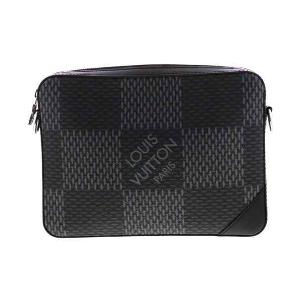 1240005023141 2 Louis Vuitton Trio Messenger Damier Graphite 3D Black