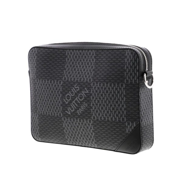 1240005023141 3 Louis Vuitton Trio Messenger Damier Graphite 3D Black