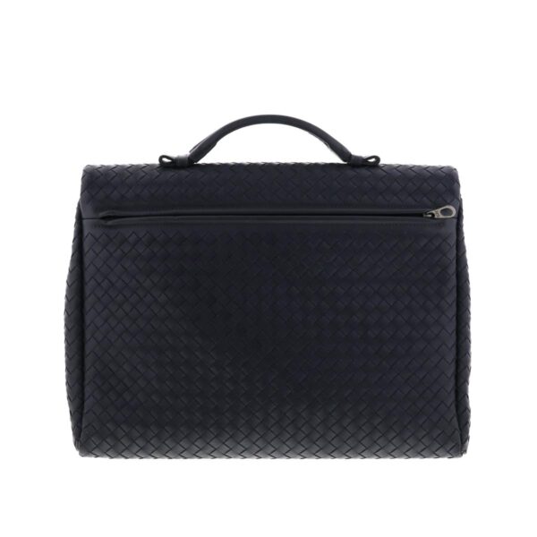 1240005023210 4 Bottega Veneta Intrecciato VN Small Briefcase Navy