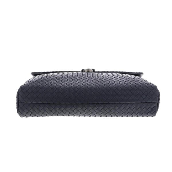 1240005023210 5 Bottega Veneta Intrecciato VN Small Briefcase Navy