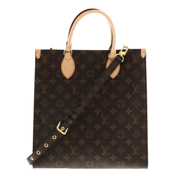 1240005023217 1 1 Louis Vuitton Sac Plat PM Bag Tote Bag Monogram Brown