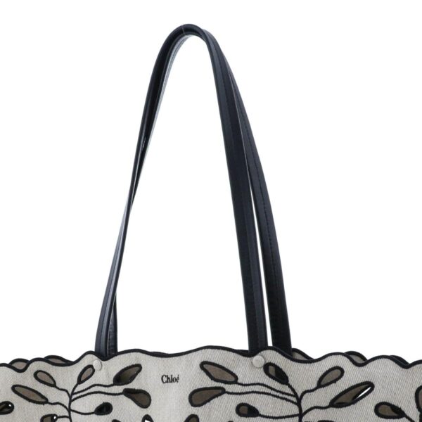 1240005023459 3 1 Chloe Kamilla Flower Tote Bag Gray