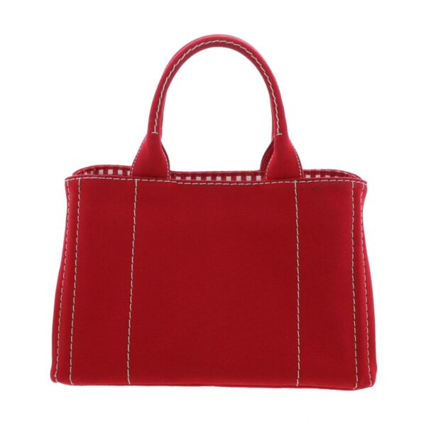 1240005023617 4 Prada Canapa Mini 2way Tote Bag Red