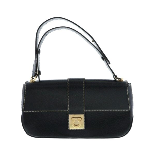 1240005023828 1 Ferragamo Gancini Shoulder Bag Black