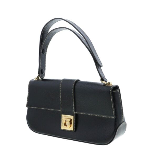 1240005023828 2 Ferragamo Gancini Shoulder Bag Black