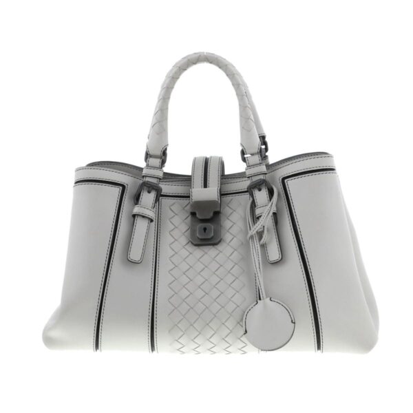 1240005023972 1 Bottega Veneta Small 2way Rome Bag Gray