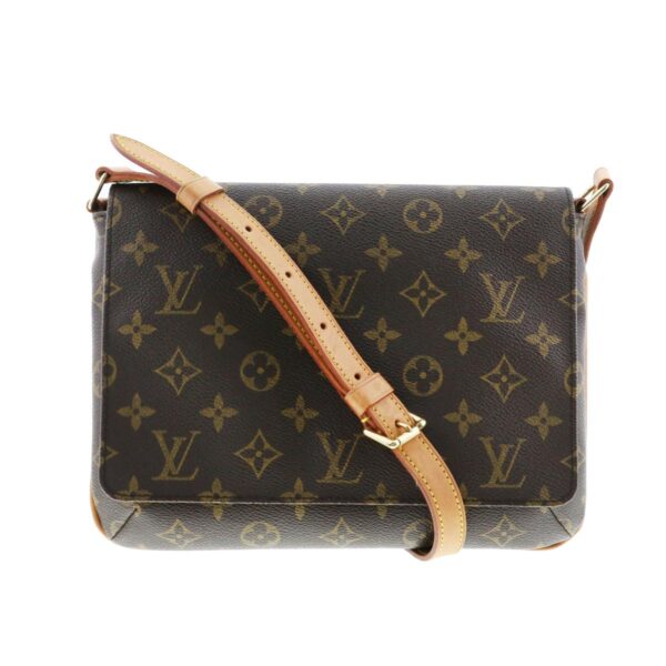 1240005025034 1 Louis Vuitton Musette Tango Shoulder Bag Monogram Brown