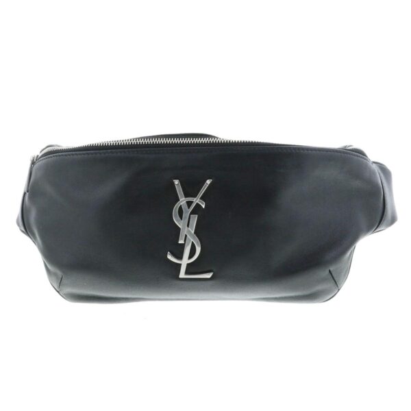 1240005025502 1 Saint Laurent Mogura Belt Bag Black