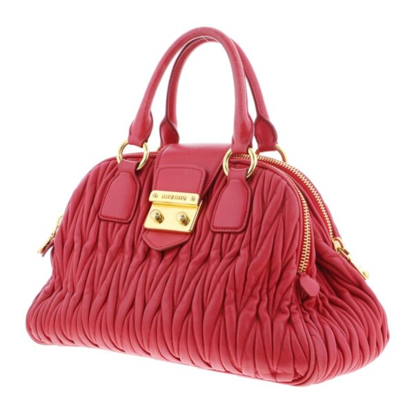 1240005025739 2 Miu Miu Materasse 2way Shoulder Bag Red