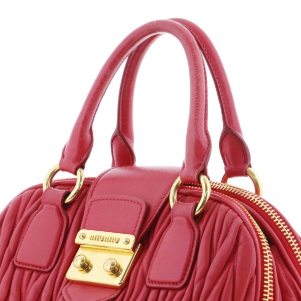 1240005025739 3 Miu Miu Materasse 2way Shoulder Bag Red