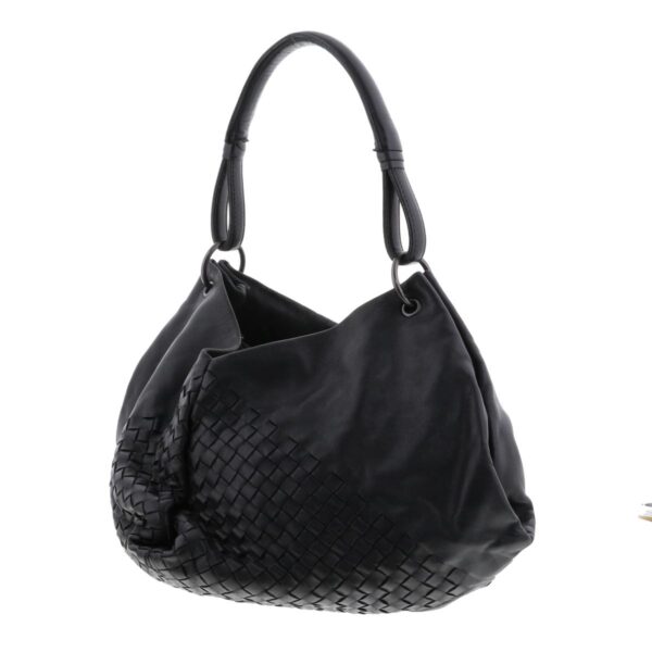 1240005026022 2 Bottega Veneta Intrecciato Shoulder Bag Black