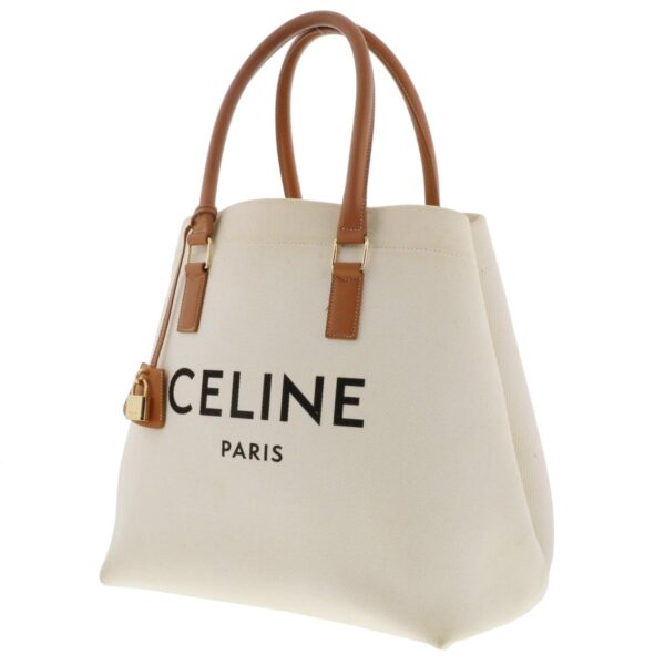 1240005026090 2 Celine Horizontal Cover Logoto Tote Bag Ivory