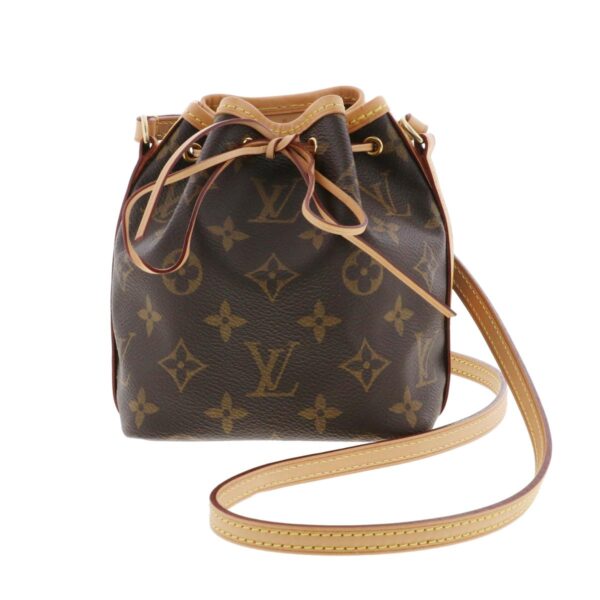 1240005026105 1 Louis Vuitton Nano Noe Drawstring Bag Monogram Brown